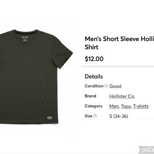Hollister Men's Short Sleeve Tee - Dark Gray